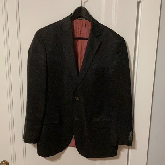 Saks Fifth Ave Black Double Vented Sports Jacket - Picture 1 of 4